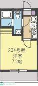 STELLA杉田(1K/2階)の間取り写真