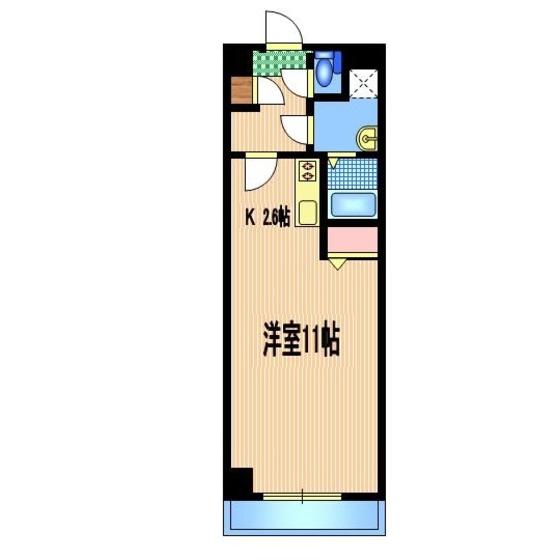 アベーテ浦和美園(1K/3階)の間取り写真