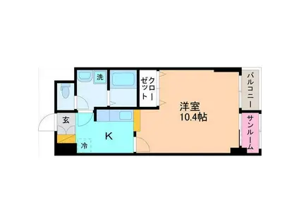 PLAZA-R(1K/3階)の間取り写真