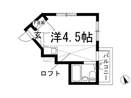 サンパレスマンション(1K/3階)の間取り写真