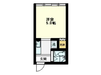 飯塚コーポ(1K/3階)の間取り写真