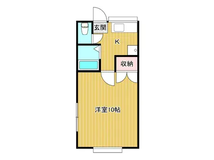 アージュ(1K/2階)の間取り写真