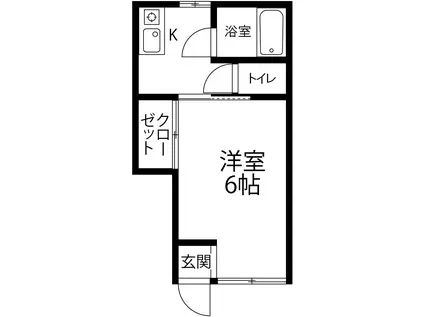 SEIN HASHIBA(1K/1階)の間取り写真