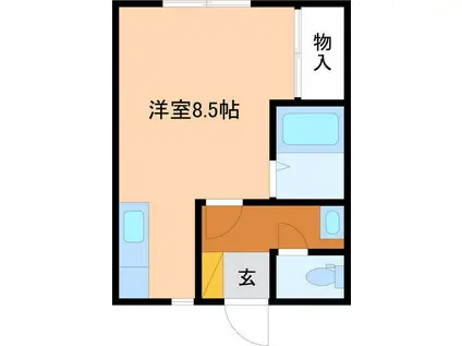 エトワール三社(ワンルーム/1階)の間取り写真