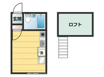 メルセデスハイム(ワンルーム/1階)の間取り写真