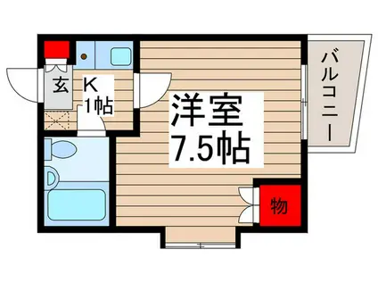 山京マンション(1K/4階)の間取り写真