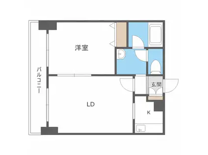 フランセジュール豊平3条(1LDK/8階)の間取り写真