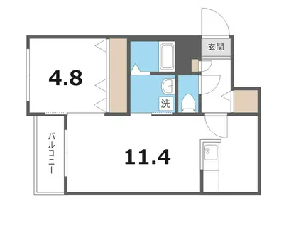 CREA MIYANOSAWA(1LDK/1階)の間取り写真