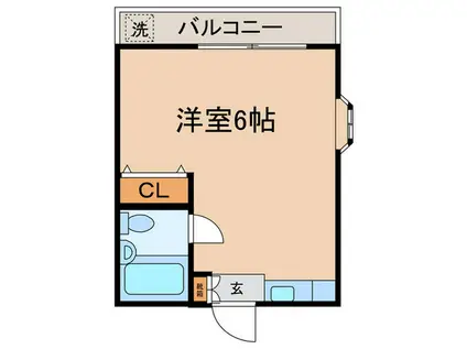 メゾン増田(ワンルーム/3階)の間取り写真
