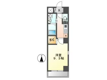 地下鉄鶴舞線 大須観音駅 徒歩5分 8階建 築17年(1K/4階)の間取り写真