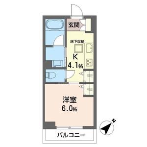 フェリシード(1LDK/1階)の間取り写真