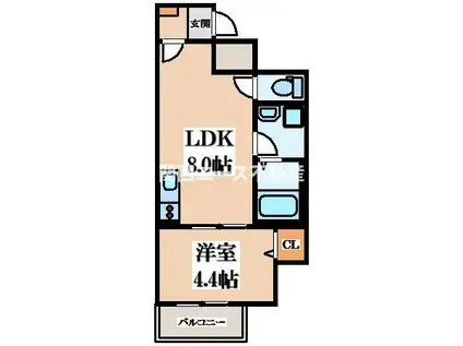 グラン シーズン2(1LDK/3階)の間取り写真