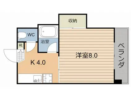 赤塚ビル(1K/2階)の間取り写真