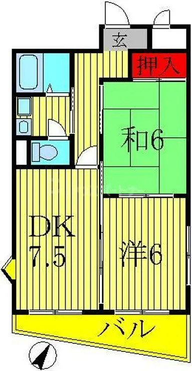 ジュネパレス柏第69 3階階 間取り