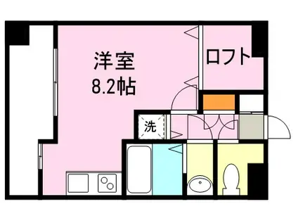 エルグレイス荒田(ワンルーム/5階)の間取り写真