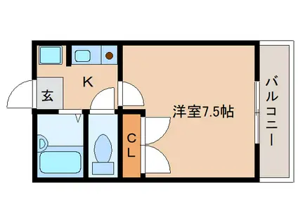 レオパレス冨田(1K/2階)の間取り写真