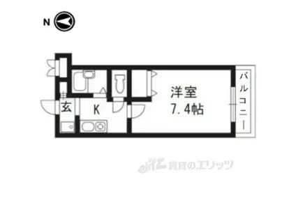 サザンシティ(1K/1階)の間取り写真