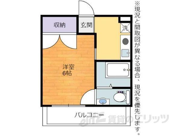 ティーエムコート(1K/1階)の間取り写真