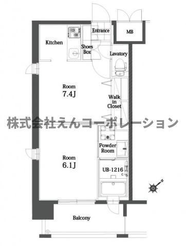 エンクレスト天神MODE(2K/7階)の間取り写真