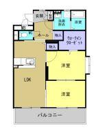 グランツ川辺(2LDK/3階)の間取り写真