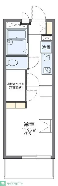 レオパレスかすや II 3階階 間取り