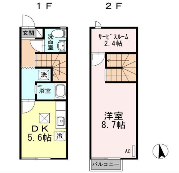 グレースタウンIIA(1SDK)の間取り写真