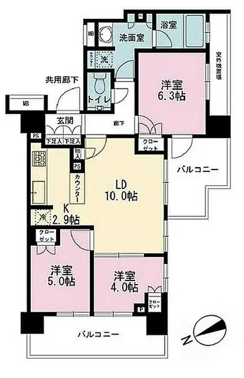 ウェリス六本木 14階階 間取り