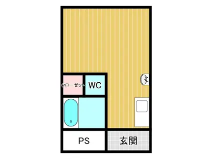 ファイブアイランド(ワンルーム/3階)の間取り写真