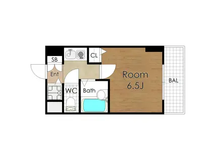 STREEMESAKA(1K/2階)の間取り写真