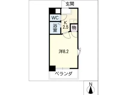 DEUX AVANCE(1K/2階)の間取り写真