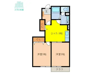 ANNEX31-III(2DK/1階)の間取り写真