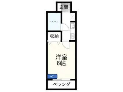 ダイアパレス前橋元総社(1K/2階)の間取り写真