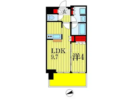 新日本EXビル(1LDK/10階)の間取り写真