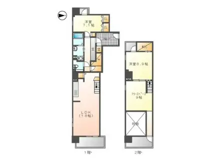 MS ARK HISAYA-ODORI(2SLDK/13階)の間取り写真