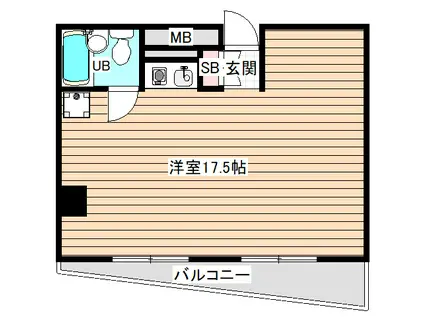 パレックス野田(ワンルーム/2階)の間取り写真
