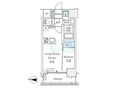 デュオフラッツ池袋(1LDK/12階)の間取り写真