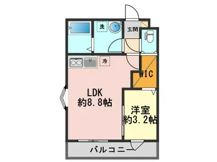 リーヴェル新小岩プレミオ(1LDK/2階)の間取り写真