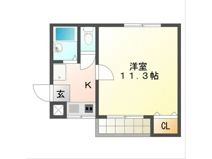 サニーコートOKADA(1K/2階)の間取り写真