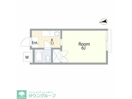 ファイブコーポ中町(1K/2階)の間取り写真