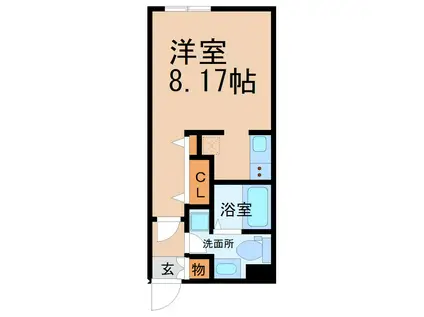 BRANCHE桜山III(1K/3階)の間取り写真