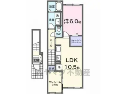 アーバンスペースGⅣ番館(1LDK/2階)の間取り写真