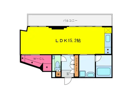 ザ・タワー大阪(ワンルーム/45階)の間取り写真