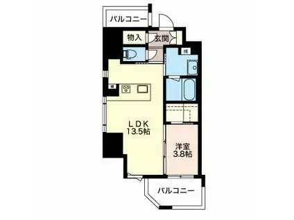 エクセレンス三蔵(1LDK/7階)の間取り写真