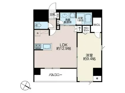 イゾラセレーナ目黒(1LDK/6階)の間取り写真