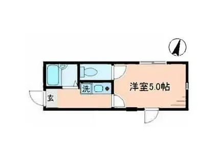 セントラーレ北千住(1K/1階)の間取り写真