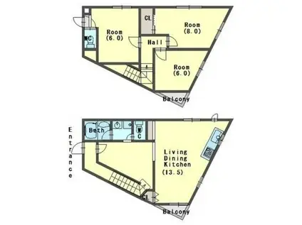 テラスレジデンス北池袋(3LDK/3階)の間取り写真