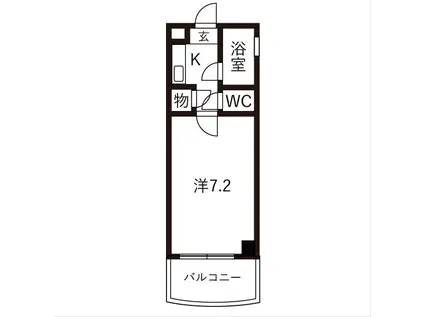 アジュールITO(1K/4階)の間取り写真