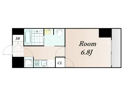 レジュールアッシュPREMIUM TWIN-II(1K/8階)の間取り写真