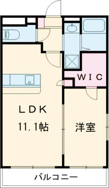 ソフィア21合川(1LDK/1階)の間取り写真