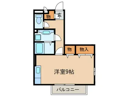 ジーニアル中田(ワンルーム/1階)の間取り写真